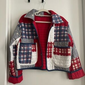 Red, White, & Blue Quilt Jacket - M